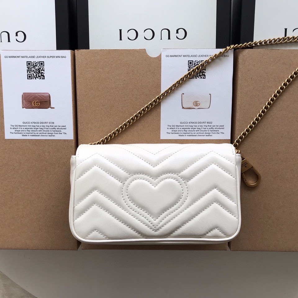 Gucci GG Marmont matelass?? leather super mini bag 476433