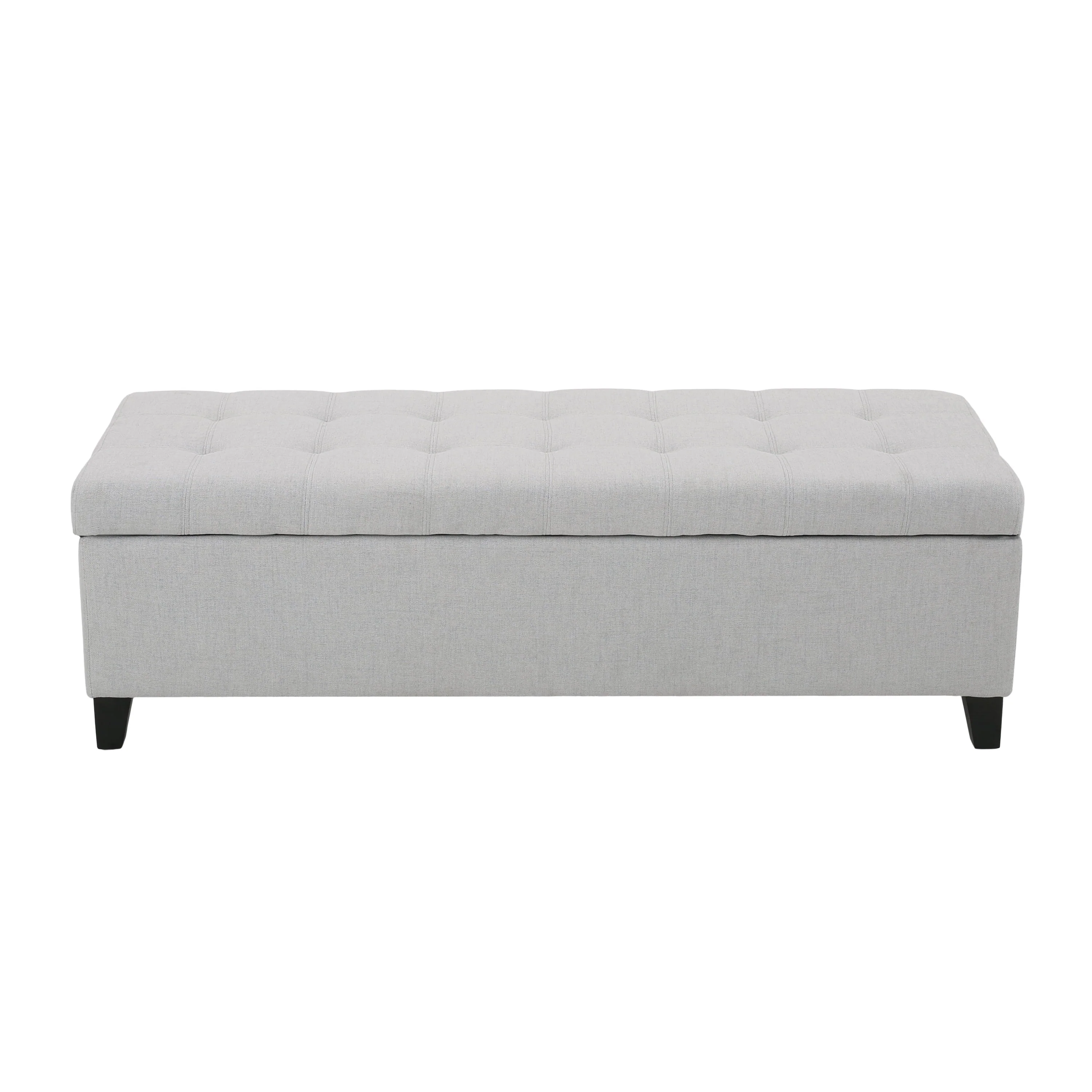 Noble House Wester field Light Grey Fabric Storage Ottoman