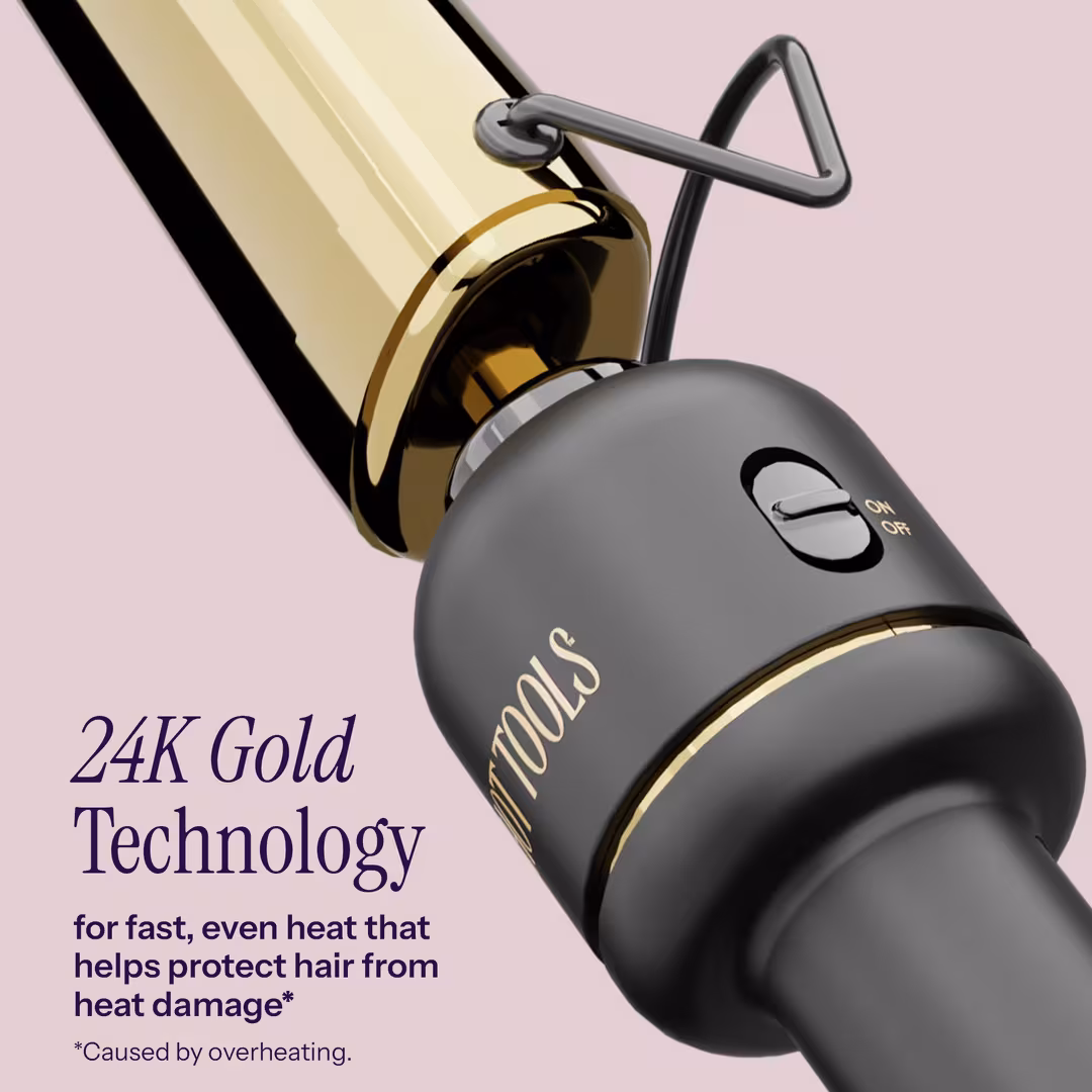 Hot Tools  24K Gold Extended Barrel Oval Tapered Curling Wand