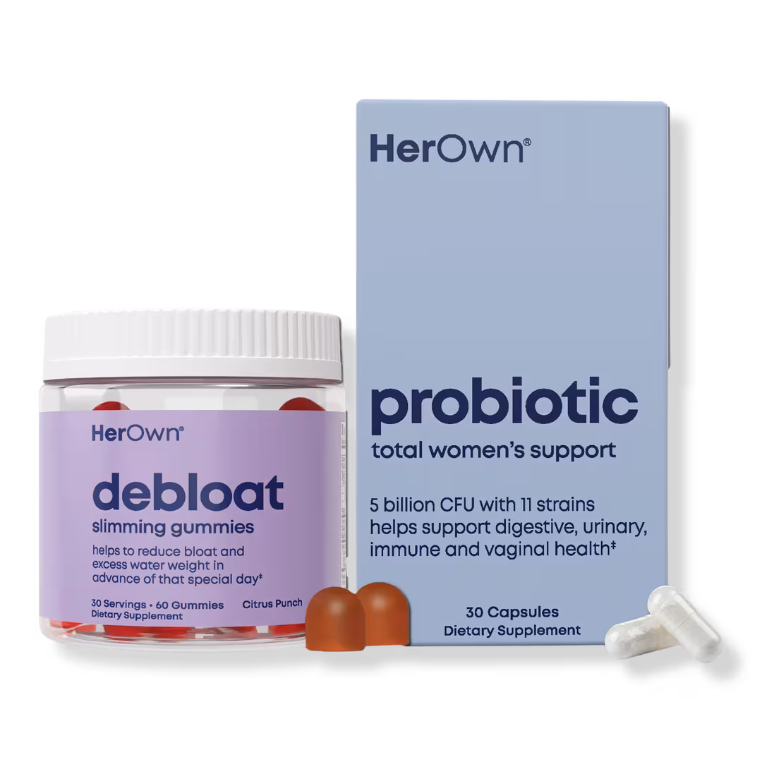 Her Own  Debloat Gummies + Probiotics Capsules: Digestive & Bloat Support Bundle