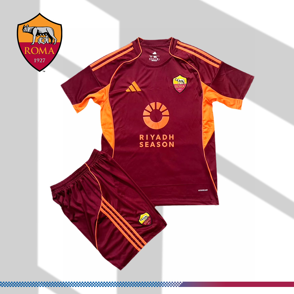 2025/2026 Roma Home Football Shirt (Adult Kids Kit socks)