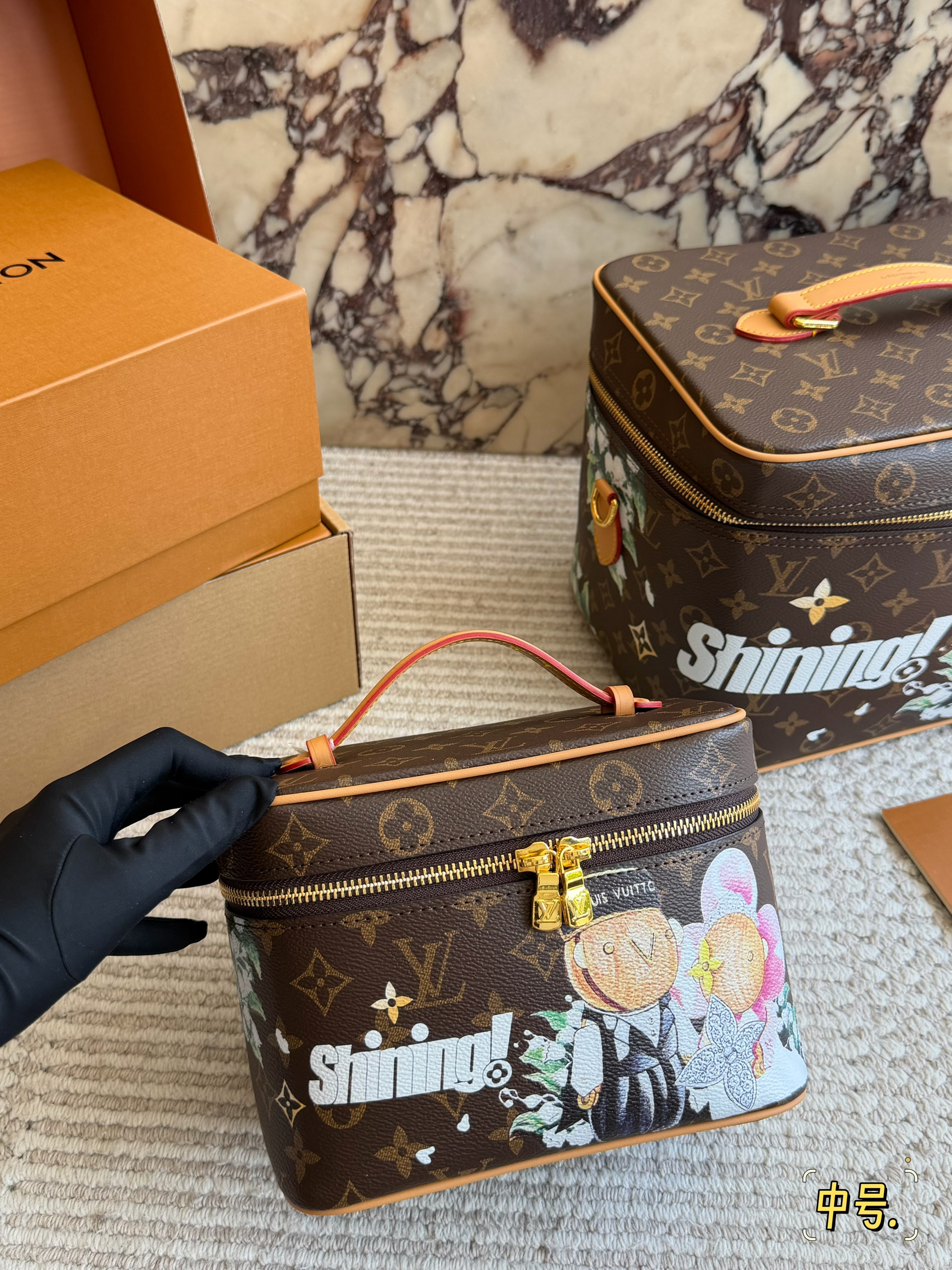 LV Monogram Canvas Vivienne Couple Floral 