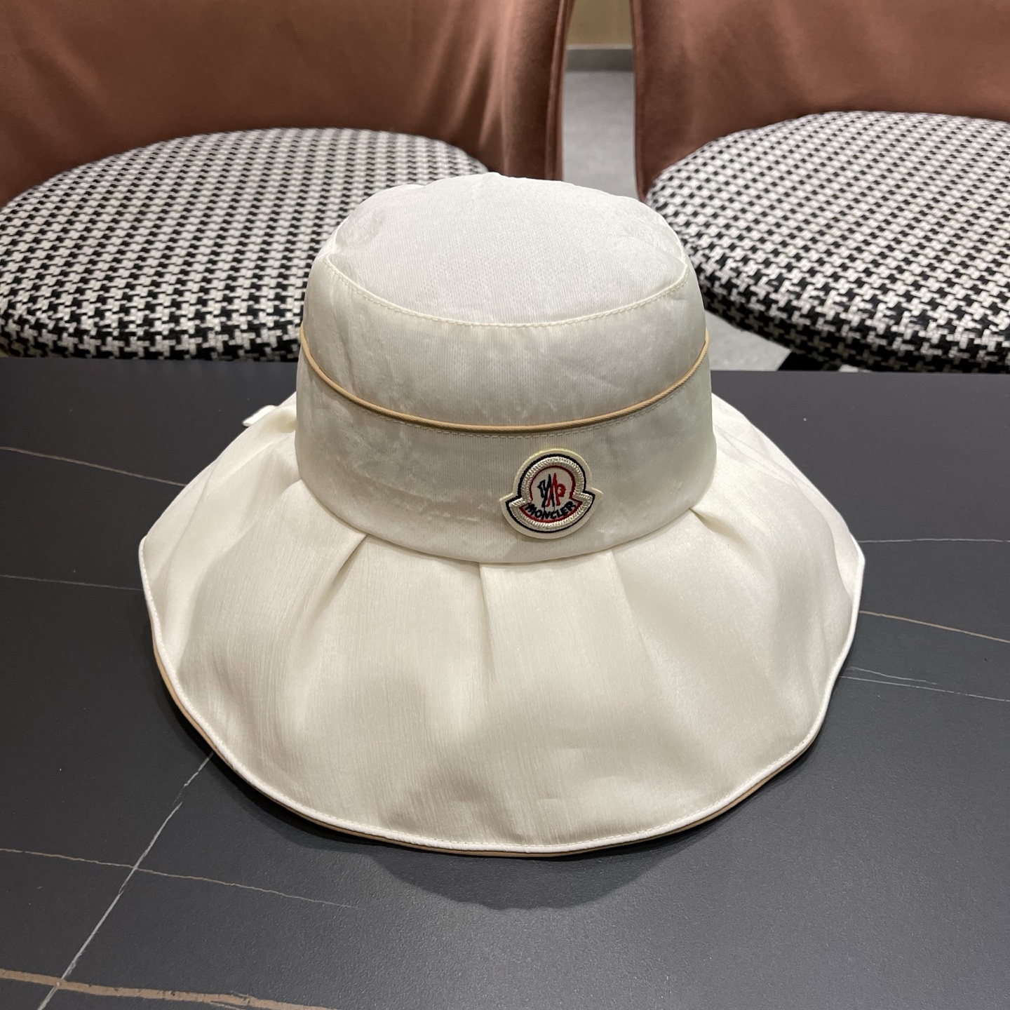 Moncler Logo Wide Brim Hat Sun Hat