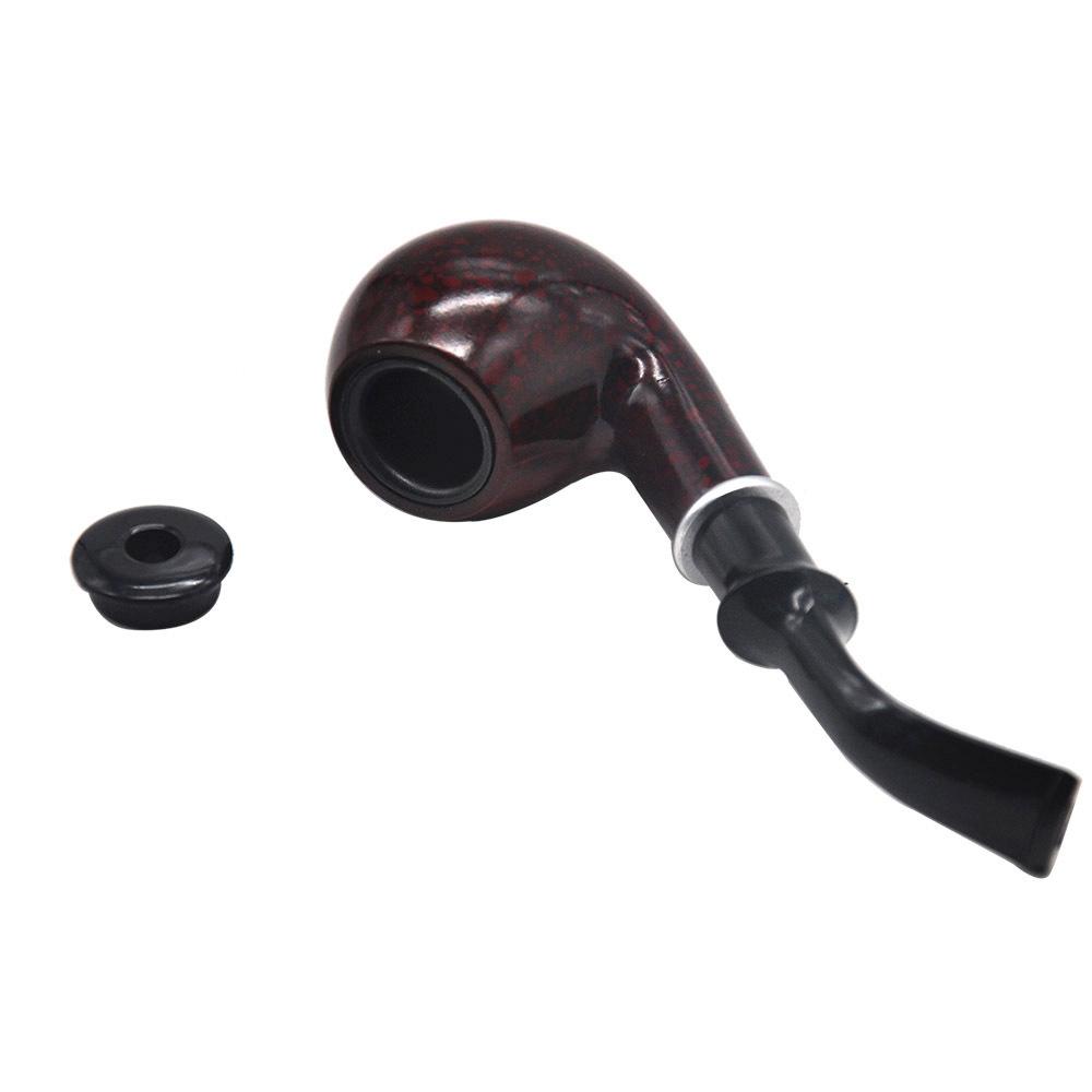 Tobacco Wooden Sherlock Pipe w/ Cover