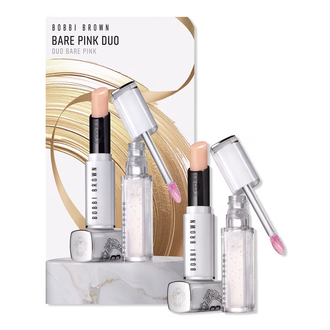 BOBBI BROWN  Tinted Lip Oil + Lip Balm in Bare Pink Duo Gift Set