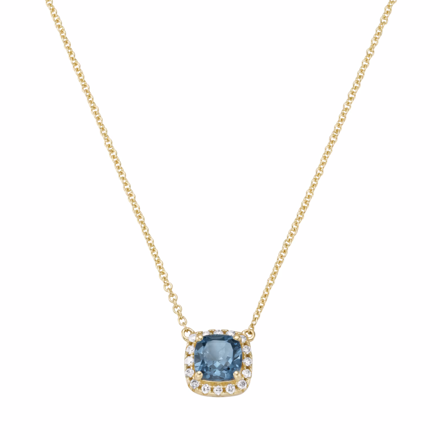 Collier Edelstein & Brillanten, Gold 585