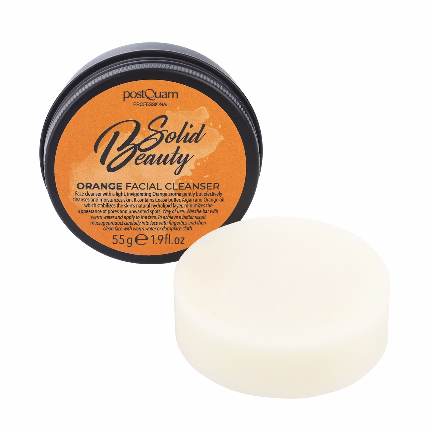 Orangefarbener Fester Gesichtsreiniger 55 Gr.