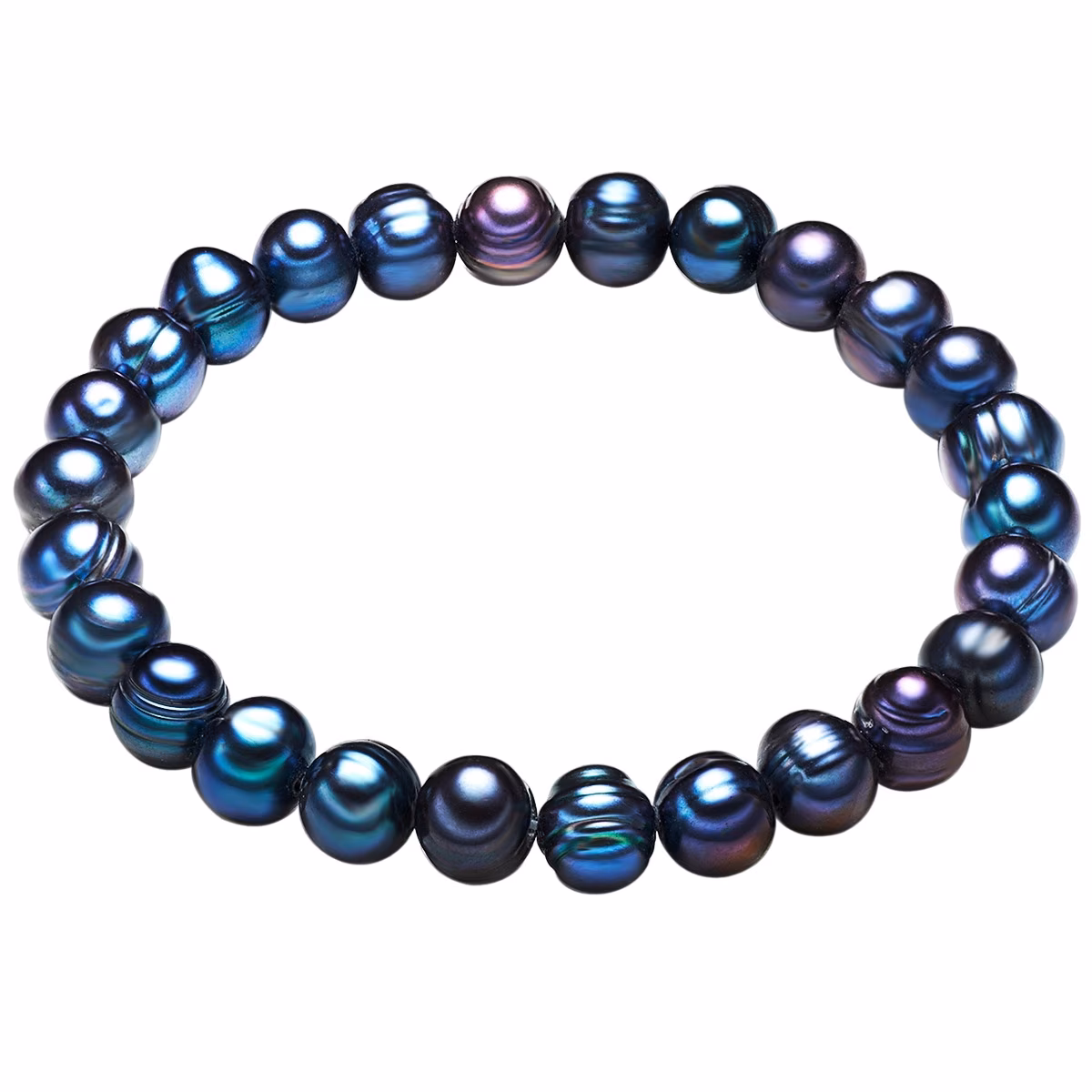 Perlen-Armband Süßwasser-Zuchtperle in Blau