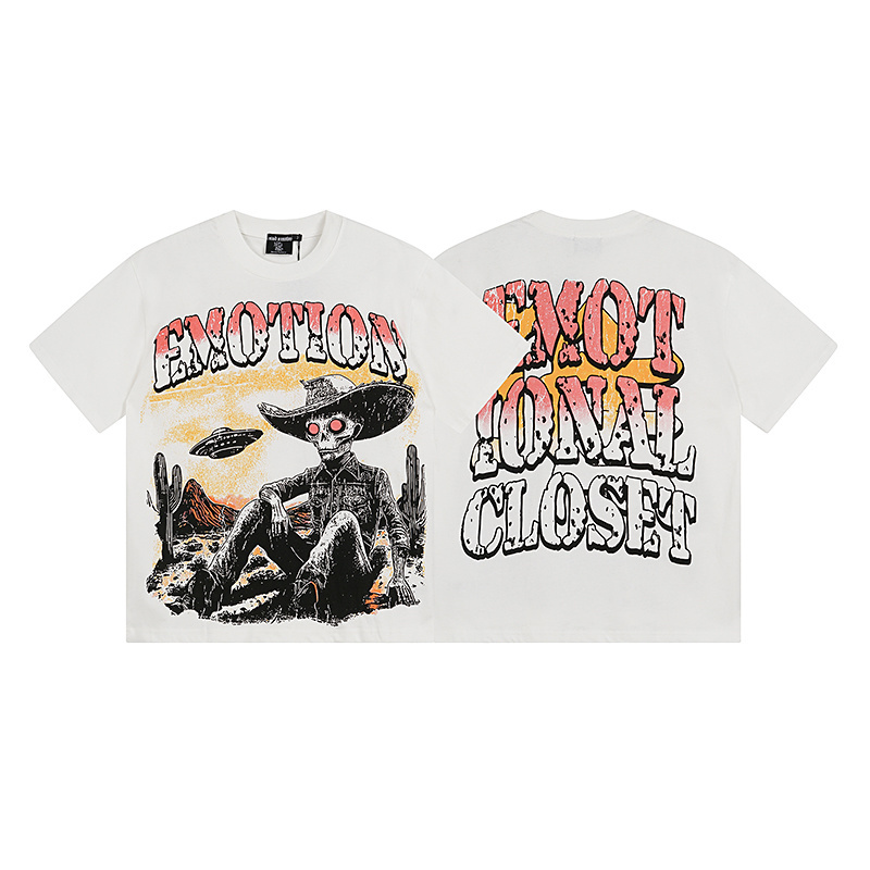 Straw Hat Robot Spacecraft Printed Short-Sleeve Shirt