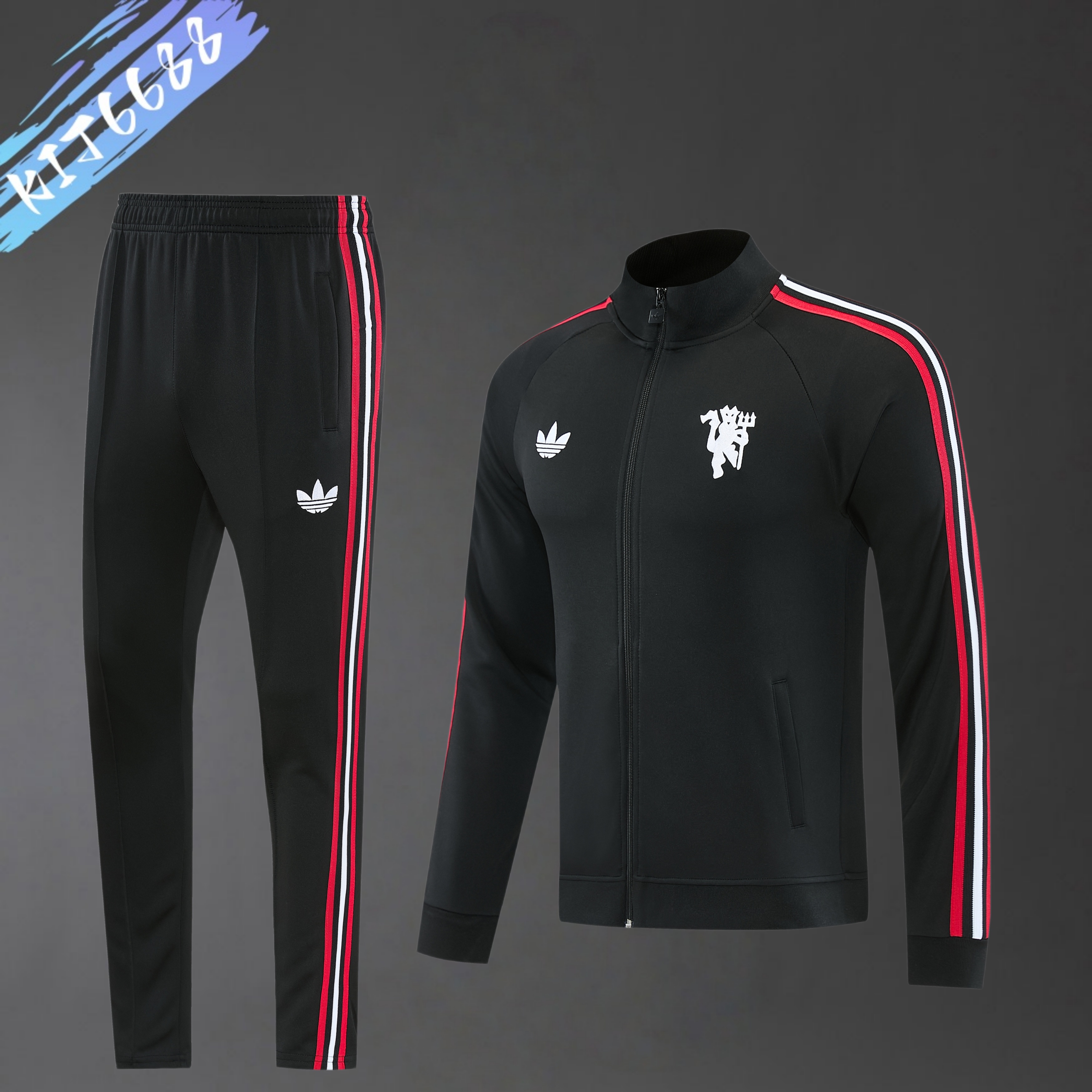 2026/2027 Manchester United Full Zipper Training Suit (Adult Set)