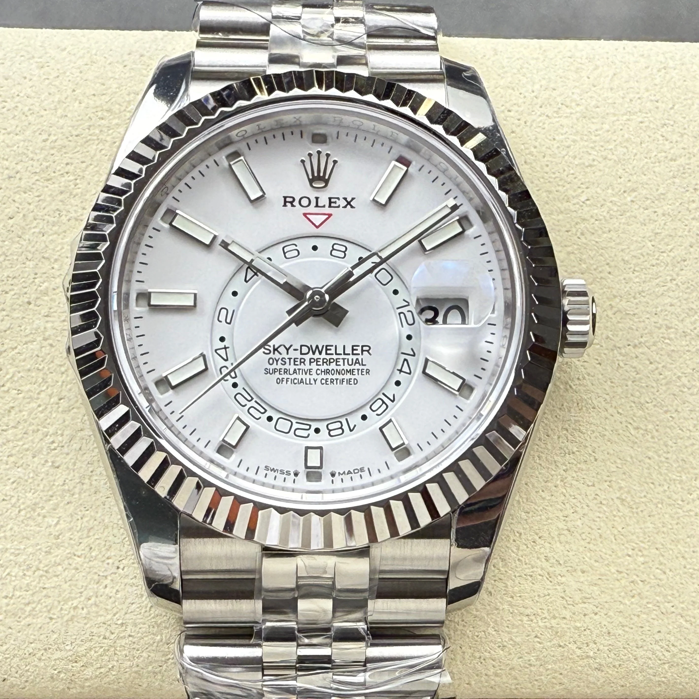 Rolex Watch Sky-Dweller 42mm Silver White
