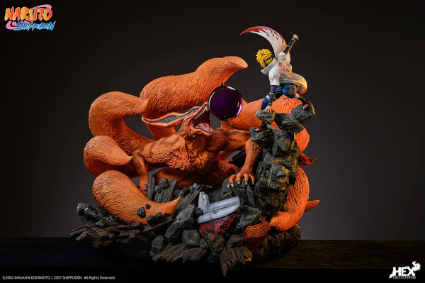 Naruto - HEX Collectibles Studio Namikaze Minato VS Nine Tails Kurama