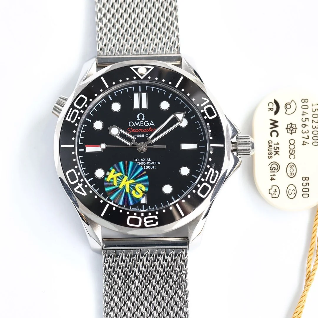 Omega Watch SEAMASTER DIVER 300 BLACK CERAMIC TITANIUM MESH