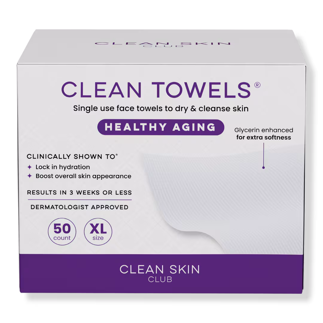 Clean Skin Club  Clean Towels Healthy Aging Disposable Face Towels