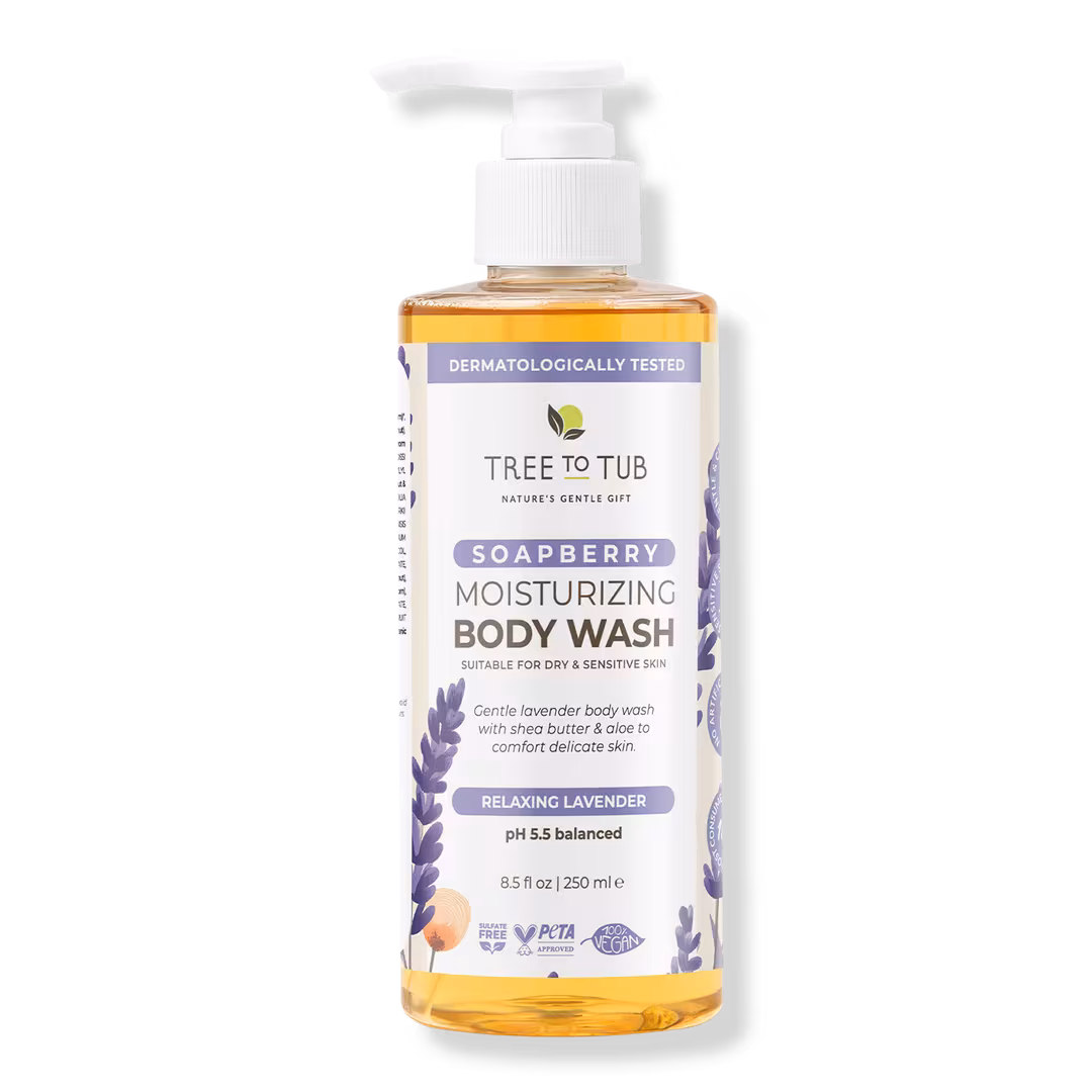 Tree To Tub  Soapberry Moisturizing Body Wash in Relaxing Lavender for Dry & Sensitive Skin