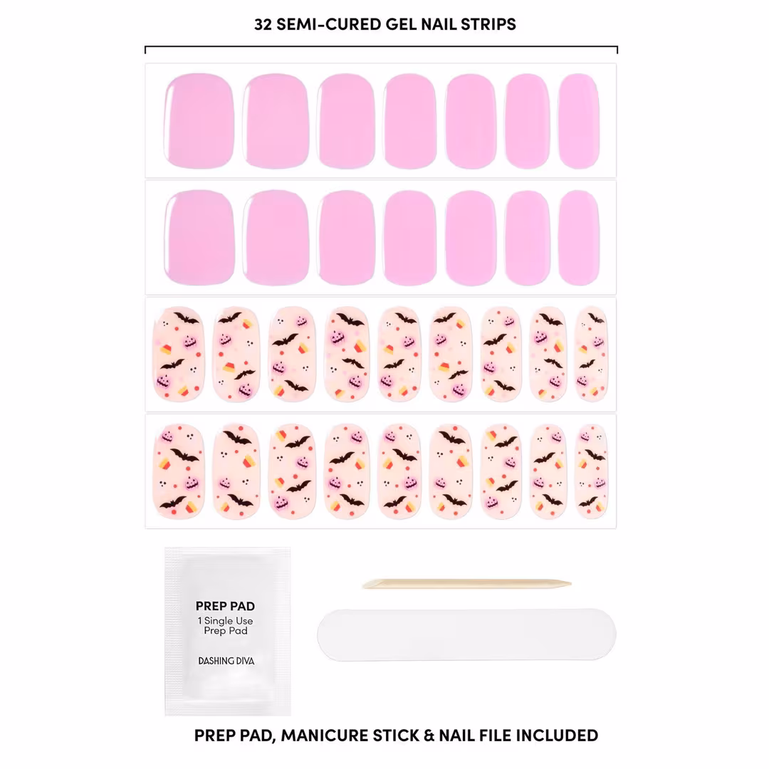 Dashing Diva  GLAZE DESIGN, Semi-Cured Gel Nail Strips, What's Your Costume