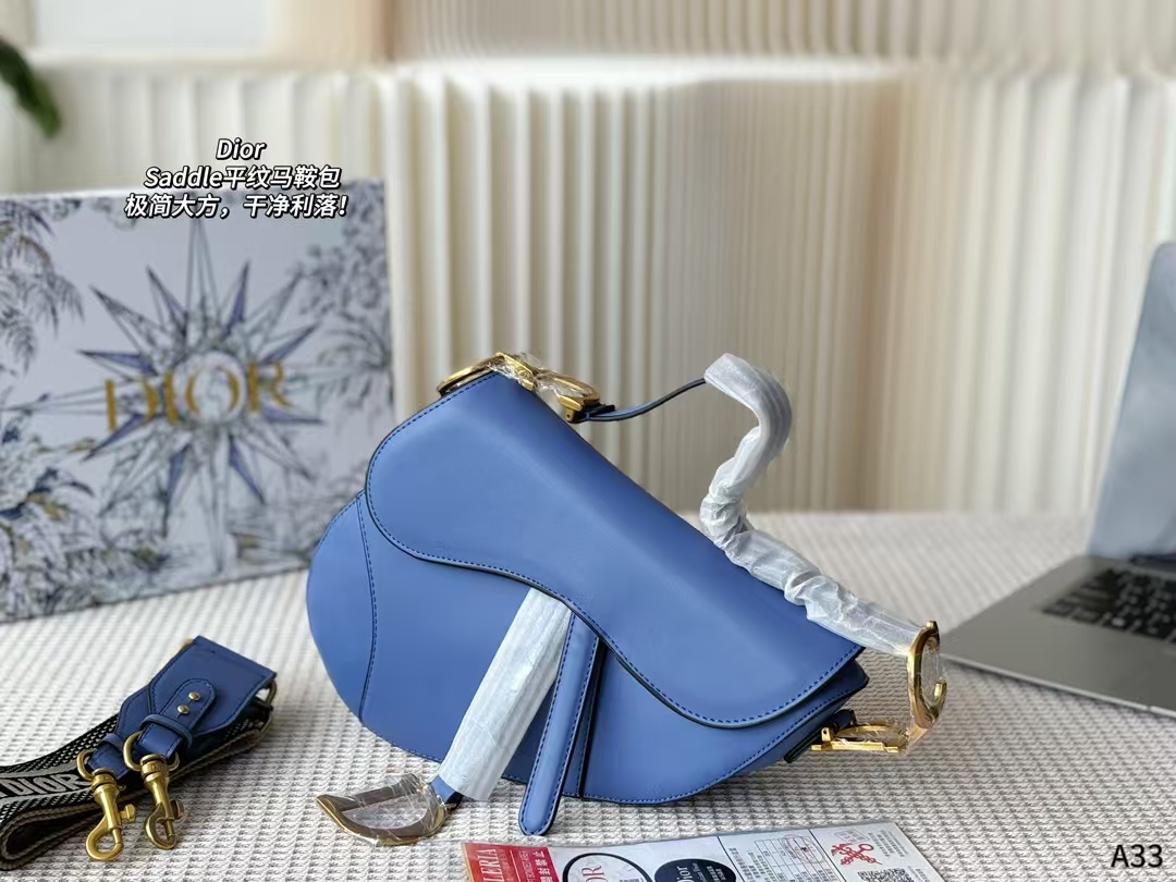 Dior Saddle Bag with Strap Purple