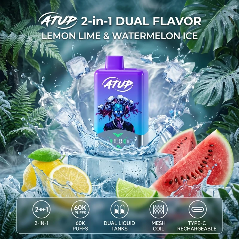 ATUP 2 in 1 60K - lemon lime & watermelon ice