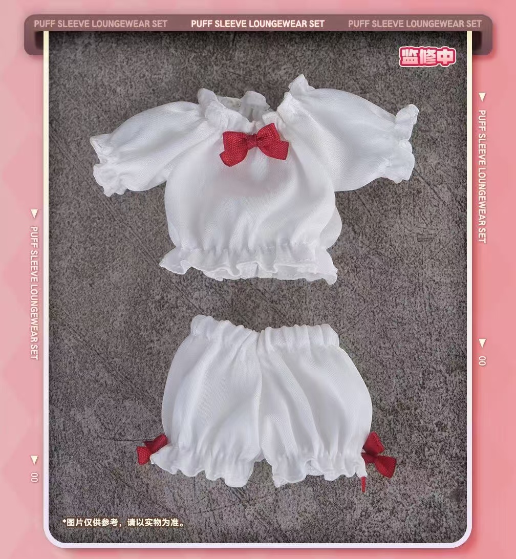 Snail Shell 1/12 White Puff Sleeve Outfit Set - JOYTOY WORLD