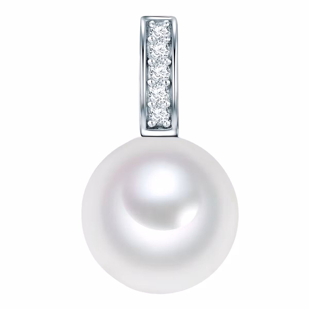Anhänger Sterling Silber Zirkonia Muschelkernperle in Silber