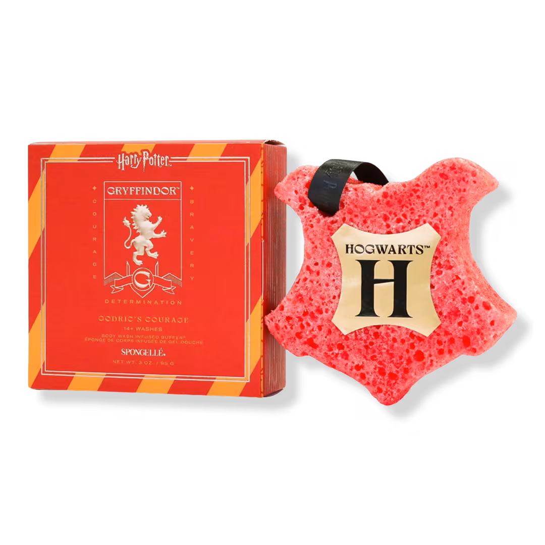 SPONGELLE  Harry Potter™ Gryffindor™ Godric's Courage Body Buffer | Body Wash Infused Buffer
