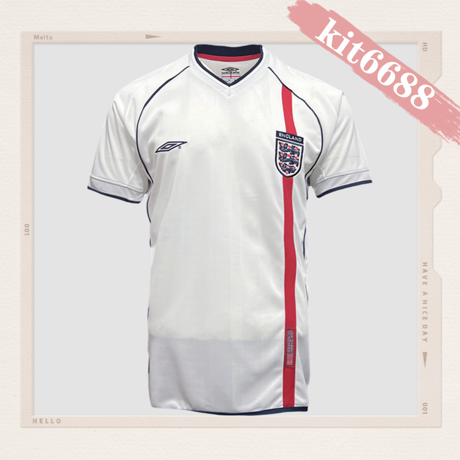 2002 England Home Retro Football Shirt