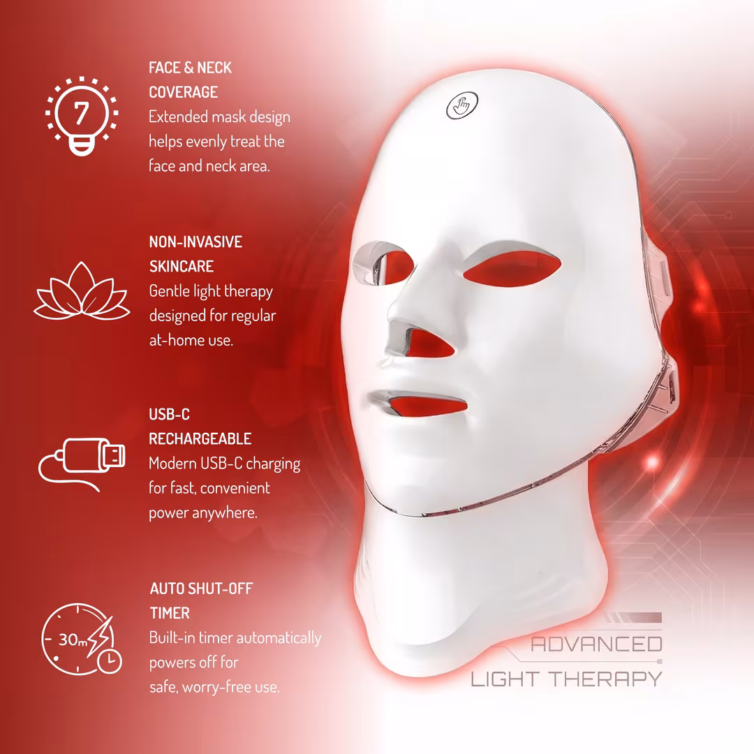PURSONIC  7-in-1 Led Light Therapy Mask
