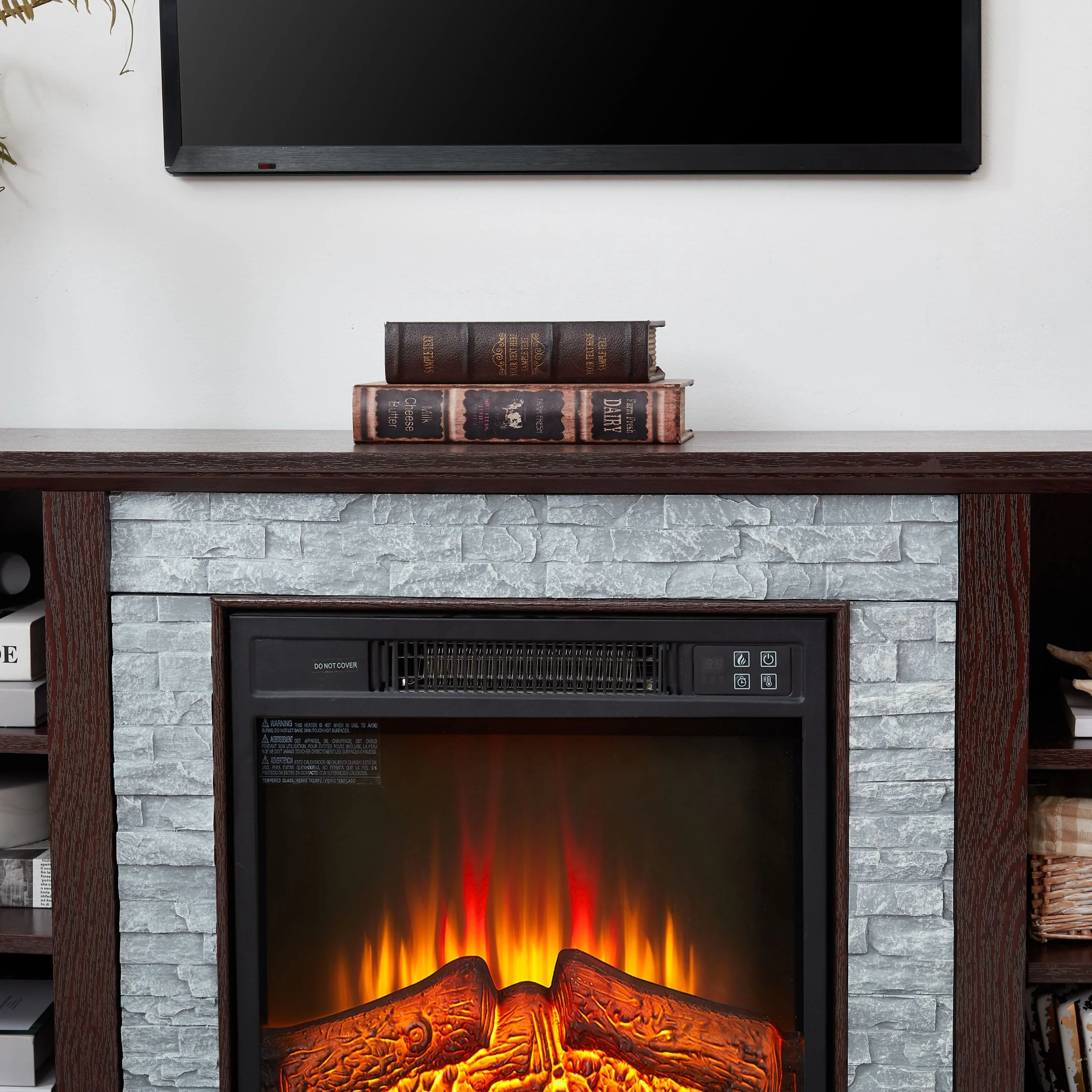 IMKHK Electric Fireplace TV Stand for 70