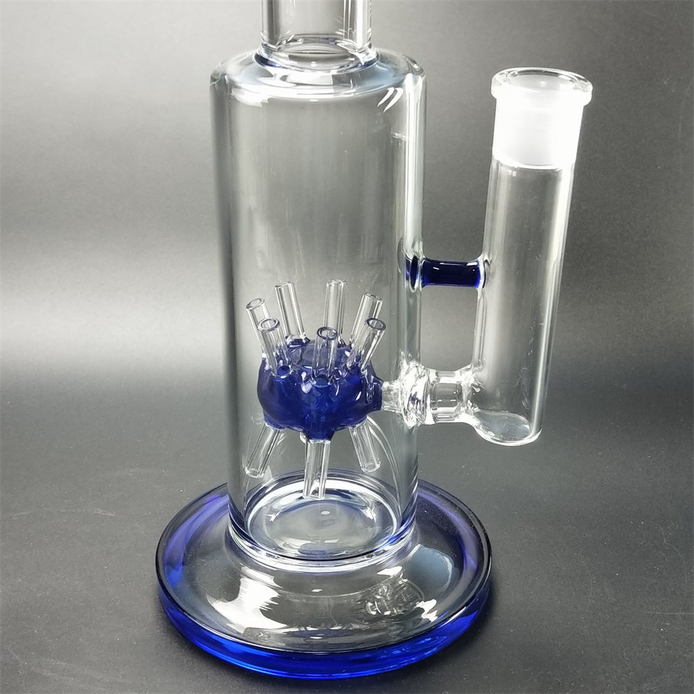 13 Straight Sprinkler Perc Glass Bong