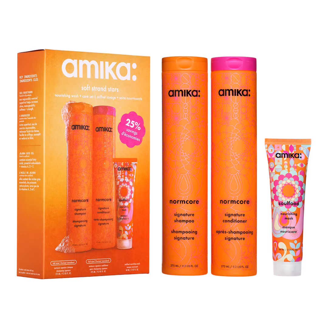 amika  Soft Strand Stars Nourishing Wash + Care Set