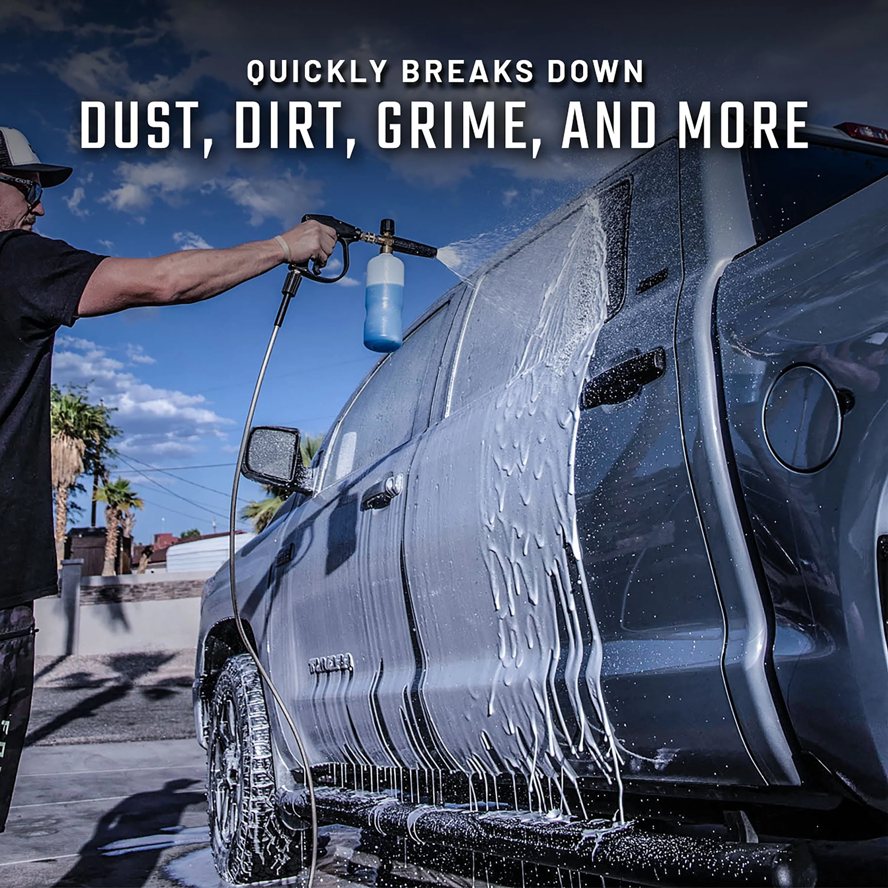 Slick Products Wash & Wax 64-oz Foam Shampoo Cleaning Solution, for Car, Truck, RV, Boat, & More