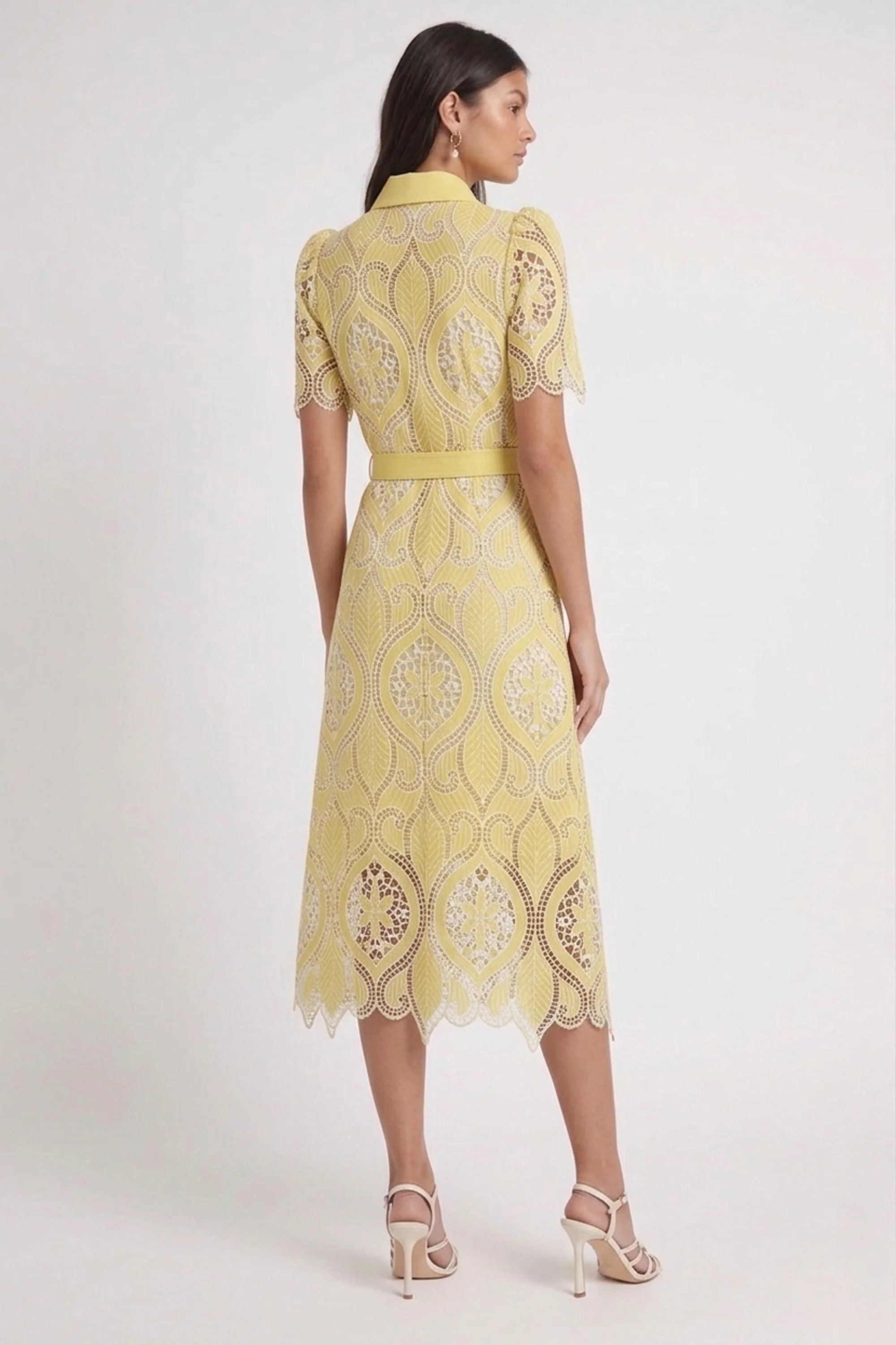 Mimosa Lace Shirt Dress