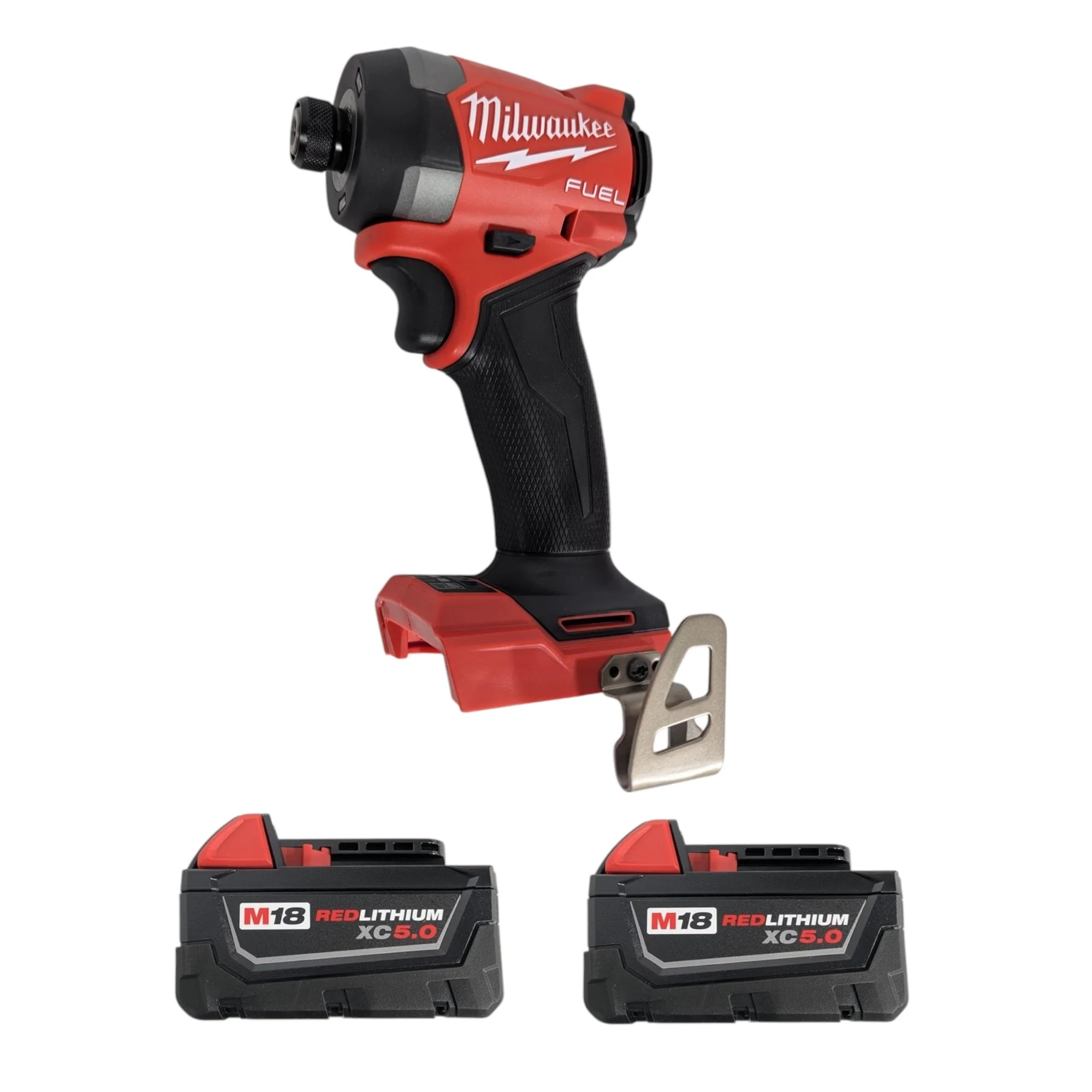 Milwaukee M18 FUEL 1/4" Hex Impact Driver Kit C 18V Brushless Cordless Driver with 2 x 5.0Ah Batteries, Charger, and Case (Model 2953-22)