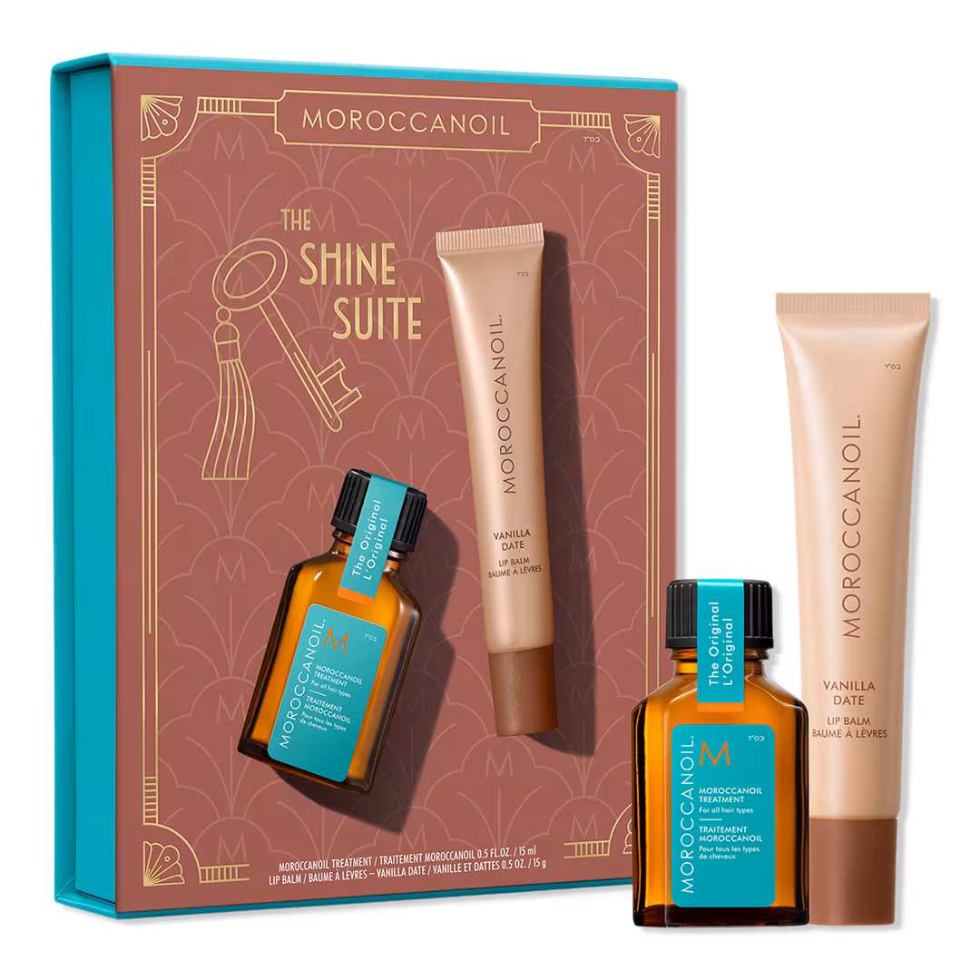 Moroccanoil  Holiday Shine Stocking Stuffer - Hair Oil & Lip Balm Set