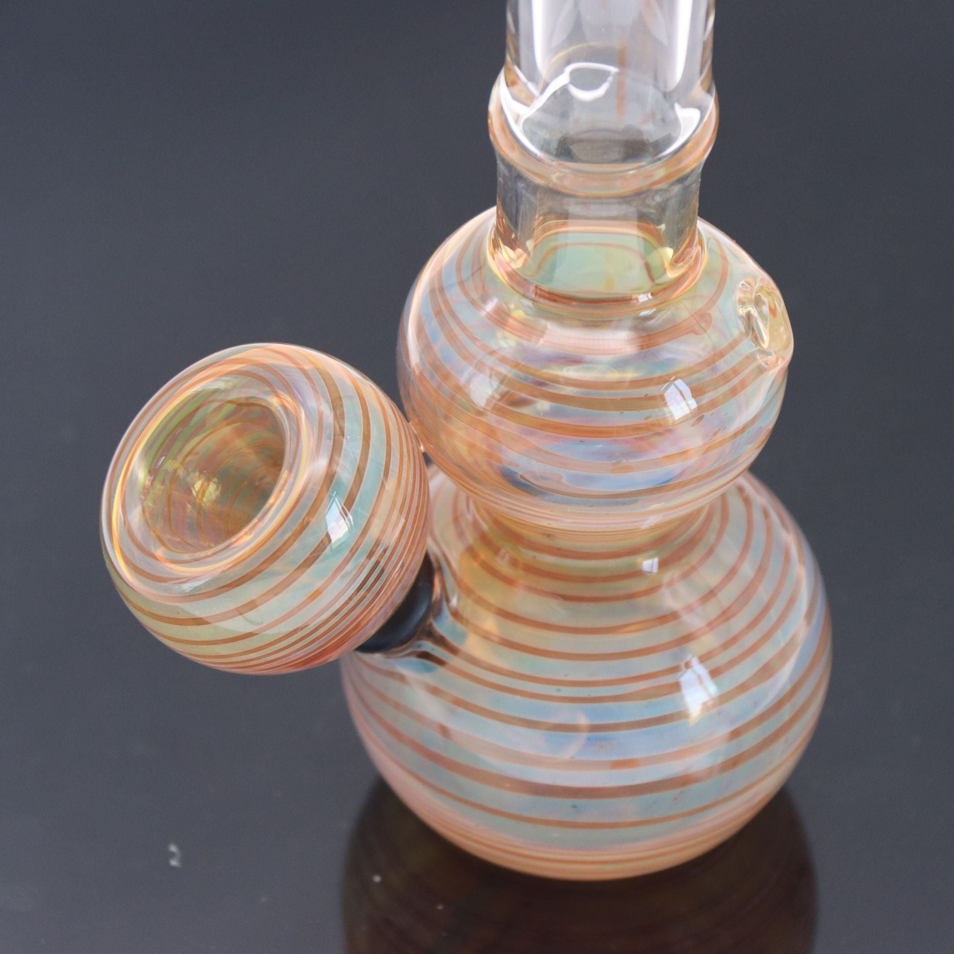 7 Fumed Glass Bubble Base Bong