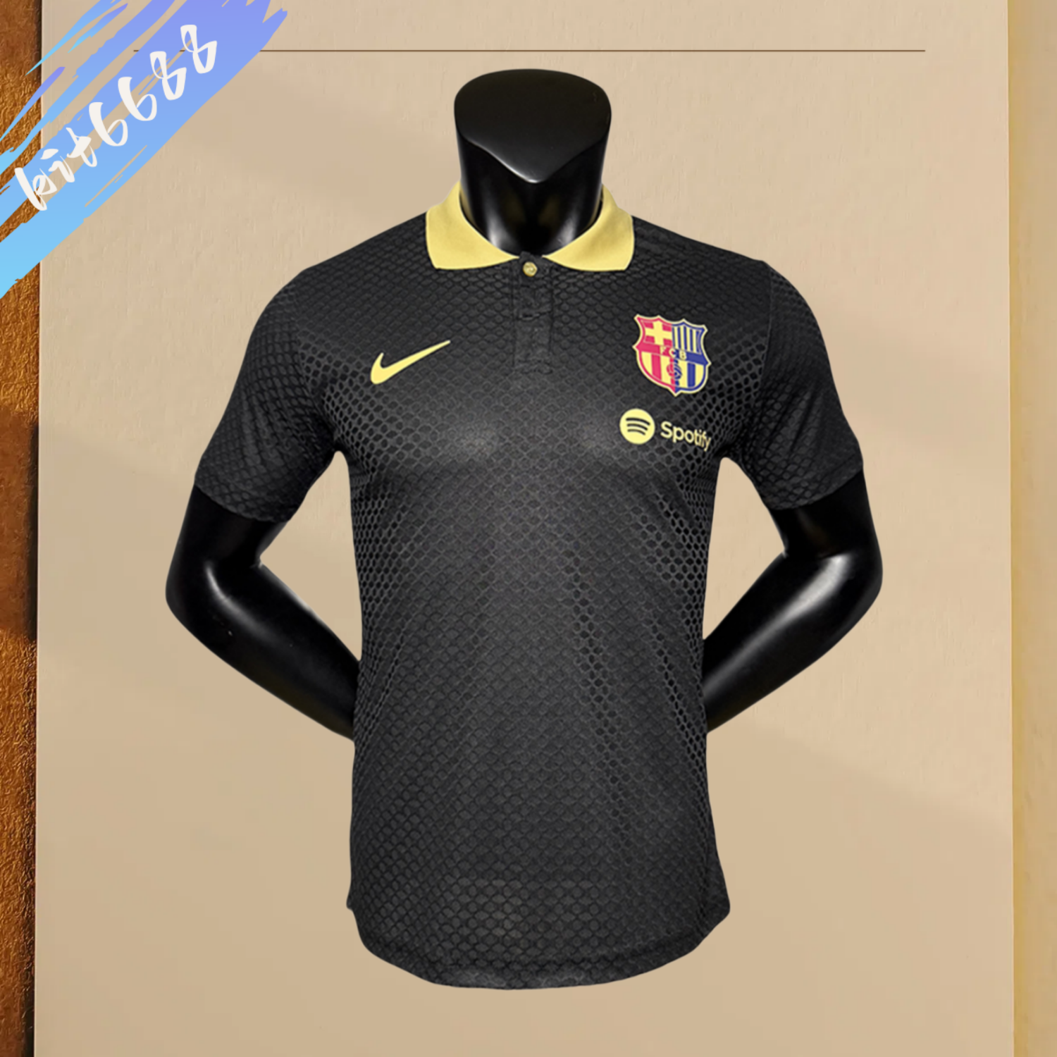 2025/2026 Barcelona Black POLO Football Jersey (Player Edition)