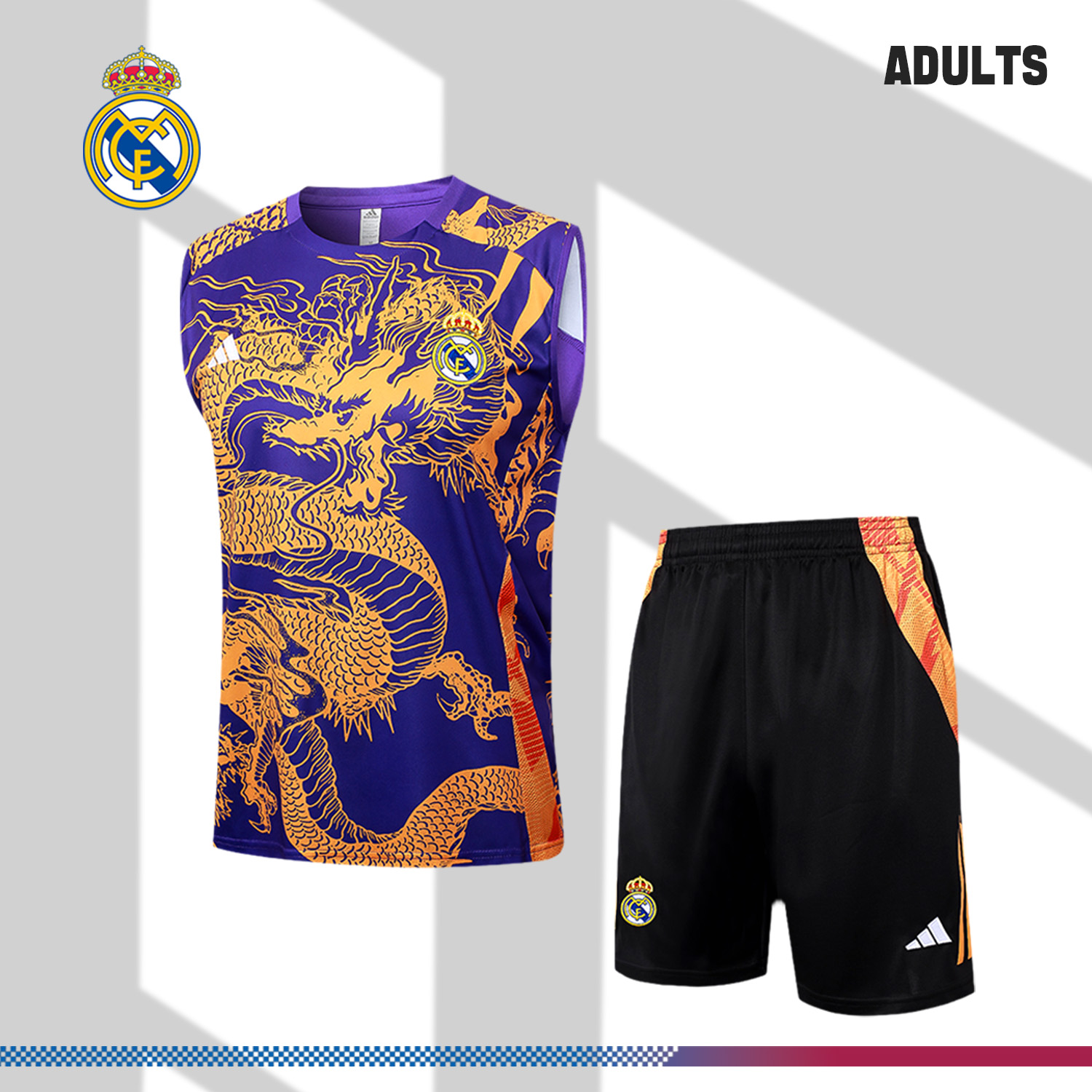 2024/2025 Real Madrid purple adult vest training suit (Adult Kit)