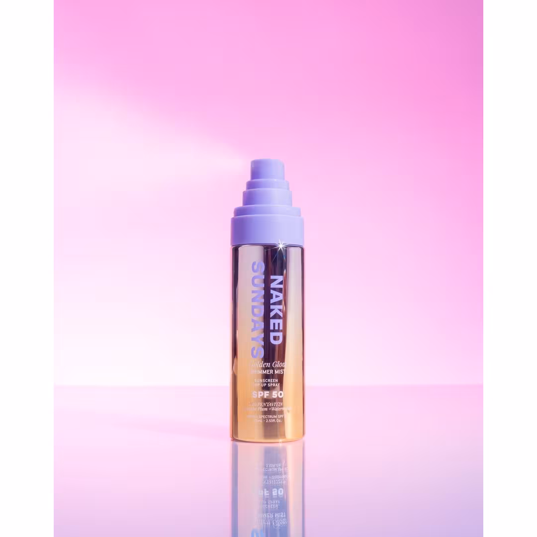 Naked Sundays  SPF50 Golden Glow Shimmer Sunscreen Mist