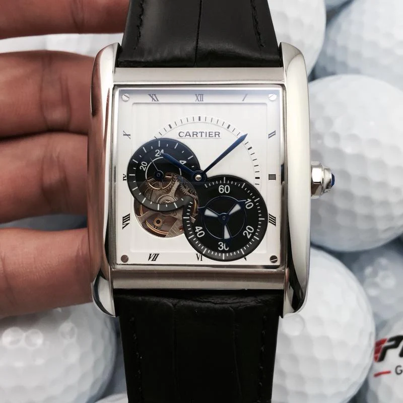 Cartier Watch TANK MC TOURBILLON SECOND TIME STEEL LIMITED EDITION