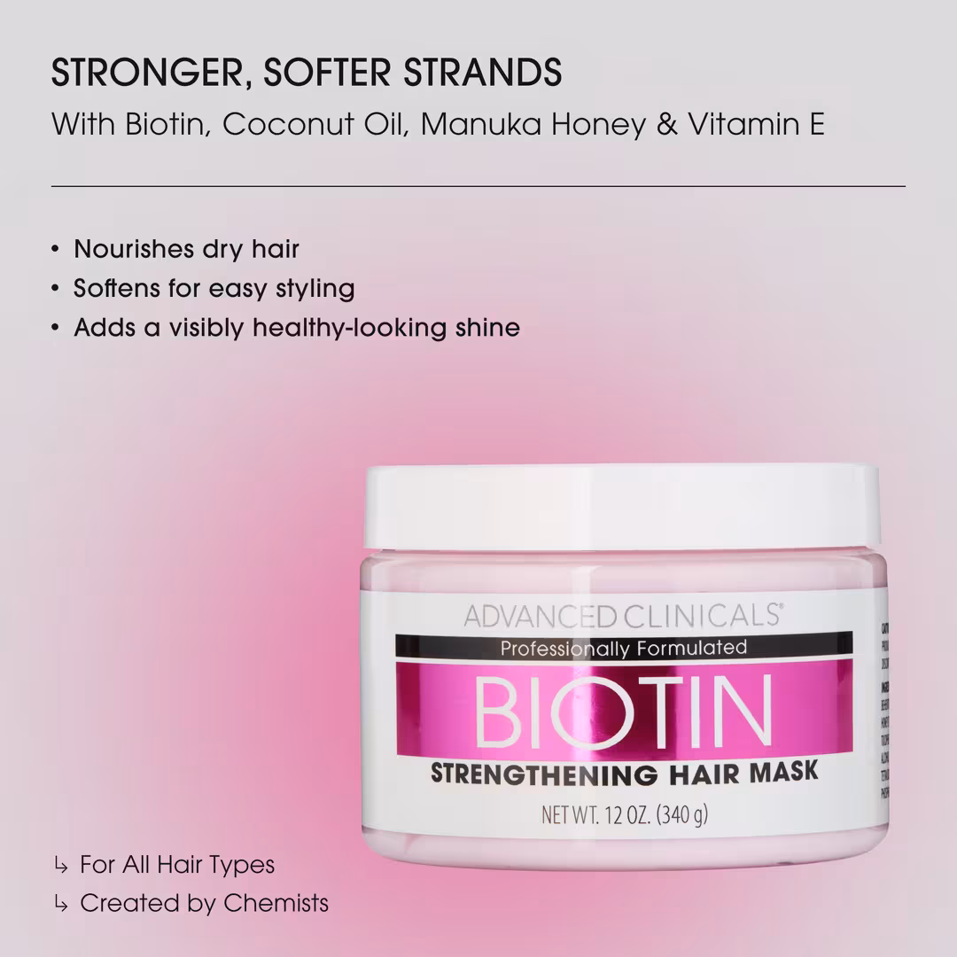 Advanced Clinicals  Biotin Strengthening Hair Mask