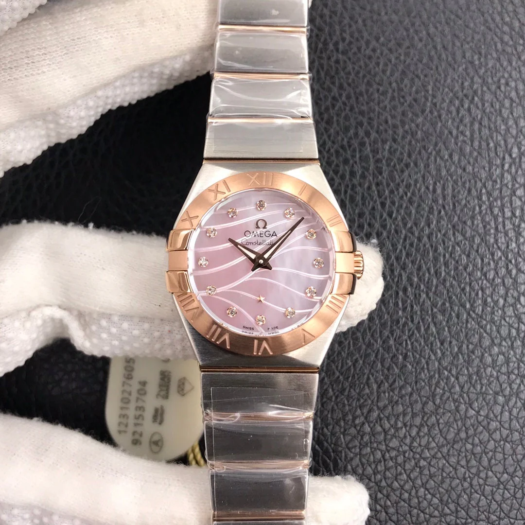 Omega Watch CONSTELLATION 27MM QUARTZ GOLD STEEL MOP DIAL