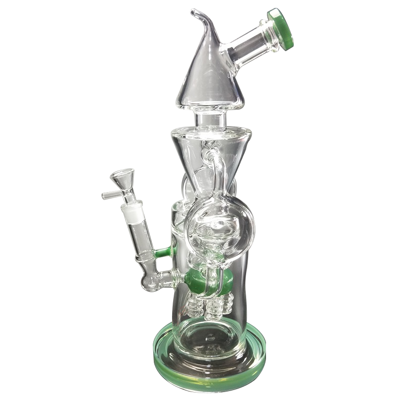 15 Triangle Recycler Glass Bong