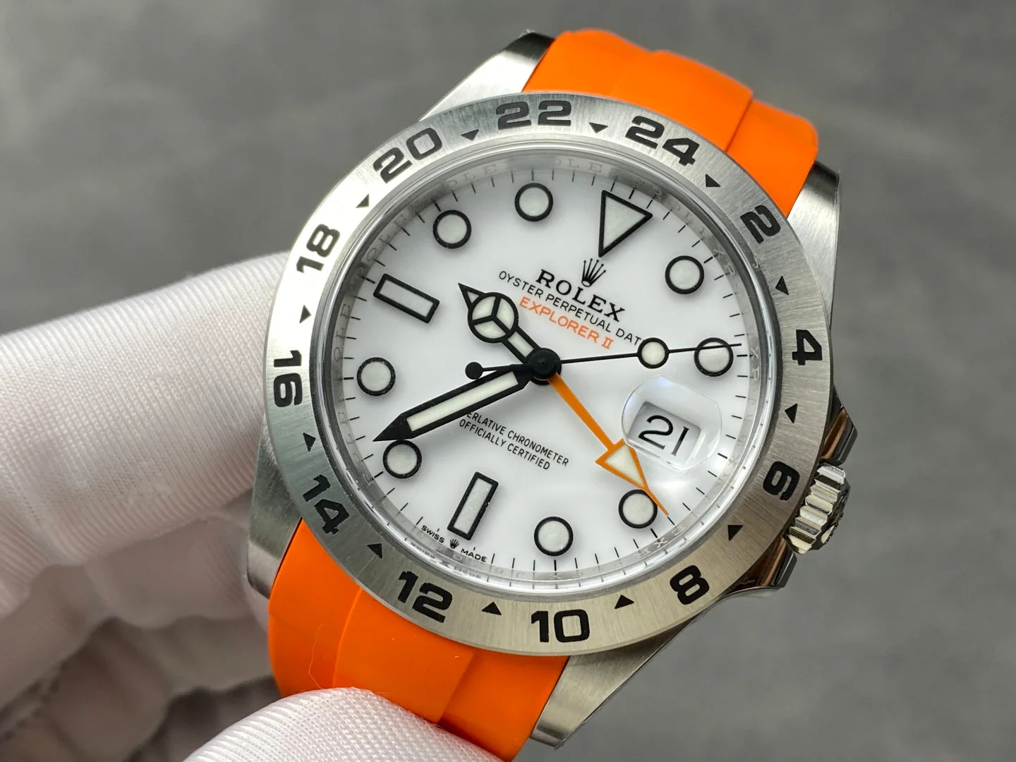 Rolex Watch Explorer II 42mm Orange Silver White Dial