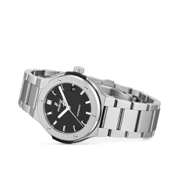 Replica Hublot Classic Fusion Men Automatic Black Titanium Watch 568.NX.1170.NX