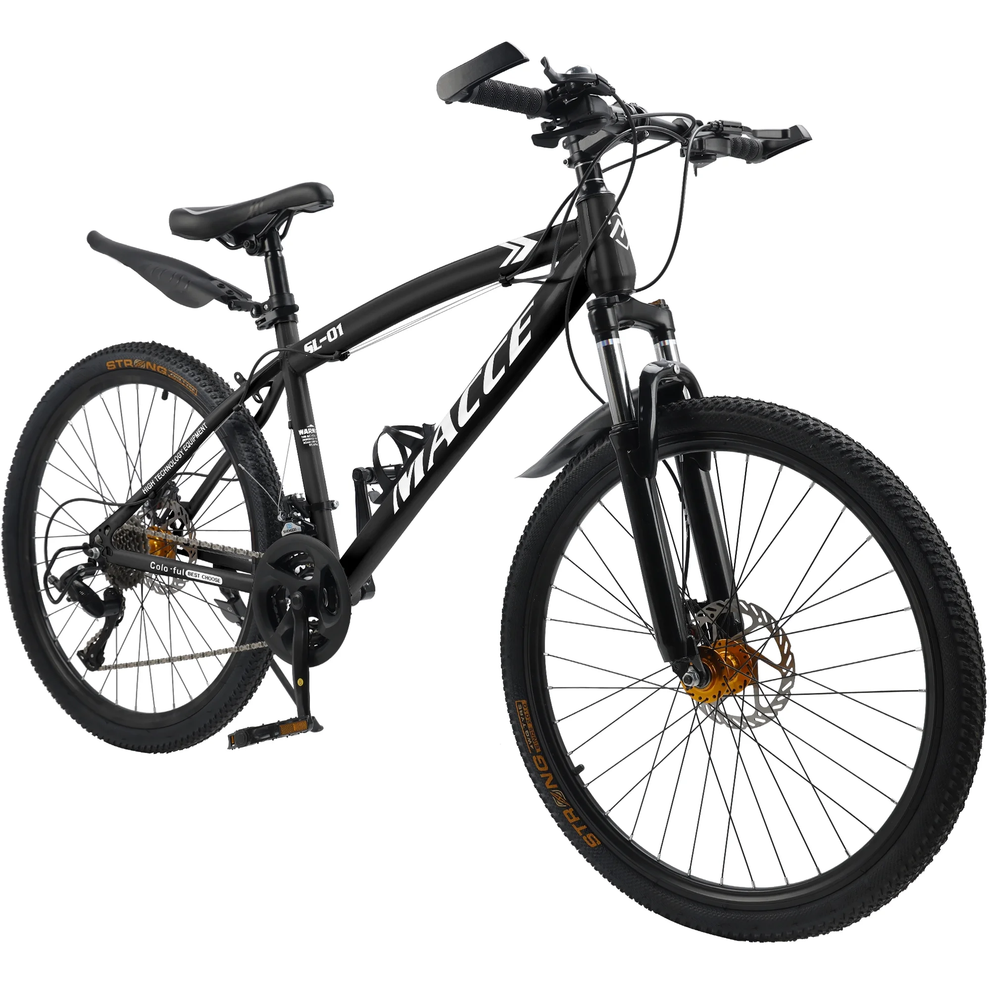 ARTUDATECH Mountain Hardtail Mountain Bike for Men/Women, 26/27.5 inch Sizes, 27 Speed Twist Shifting, Front or Dual Suspension, Comfort Saddle, Purple/Black/White