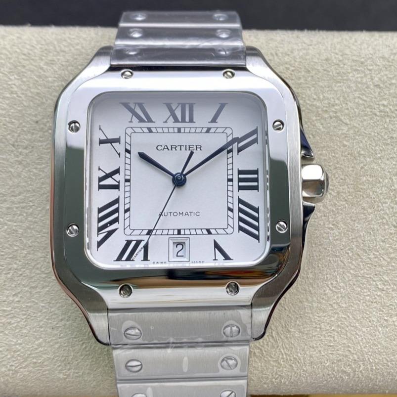 Cartier Watch SANTOS DE CARTIE LARGE STEEL CASE WHITE DIAL