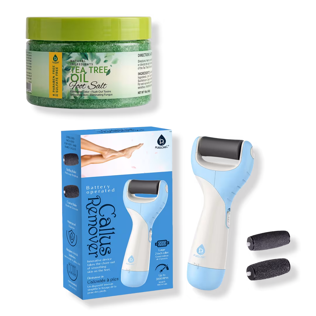 PURSONIC  Tee Tree Oil Foot Salt & Pedicure Perfect File