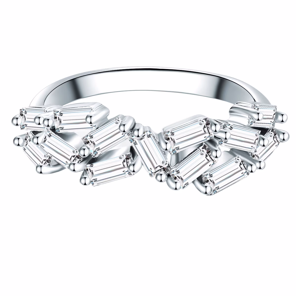 Ring Sterling Silber Zirkonia in Silber