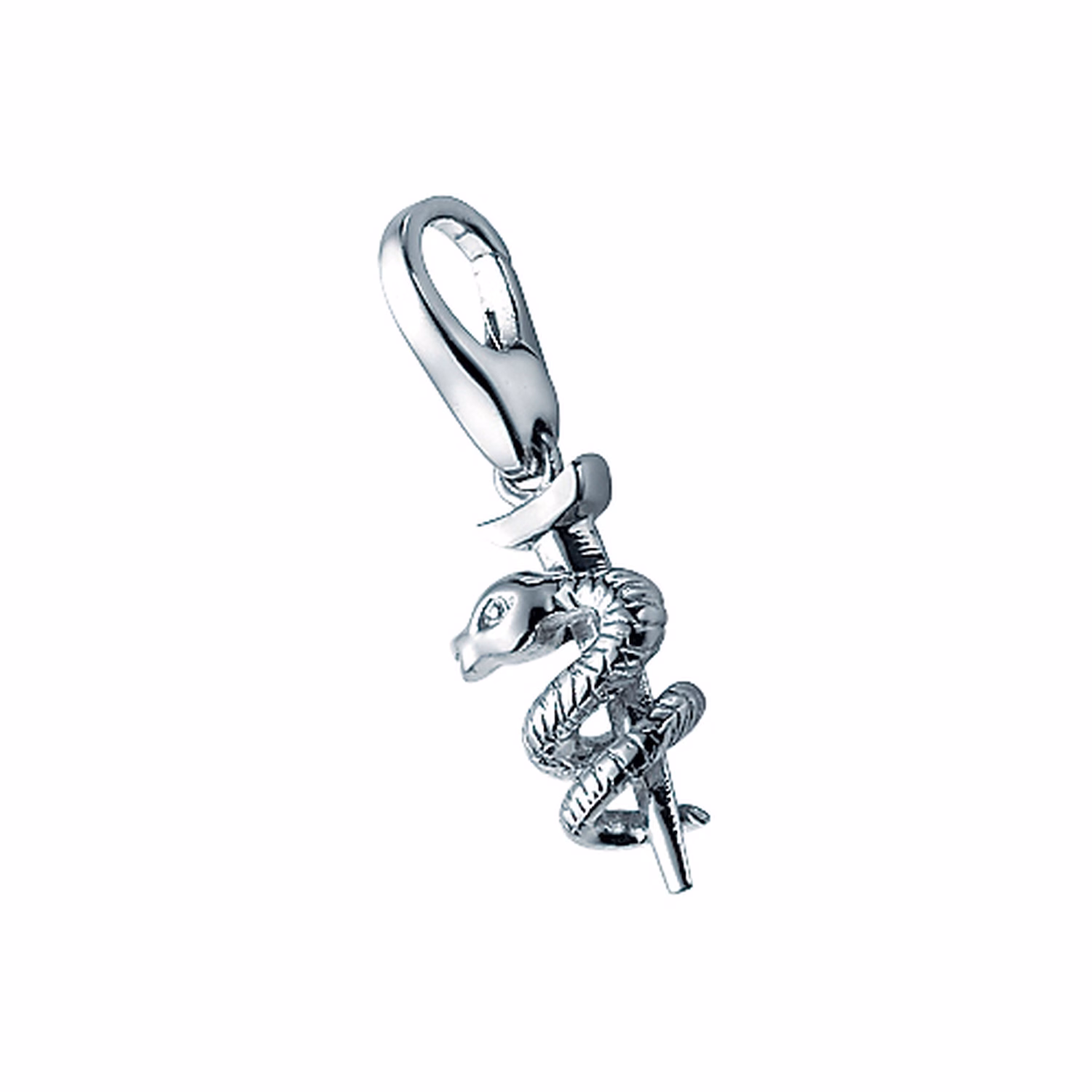 Charm Aeskulapstab, Silber 925