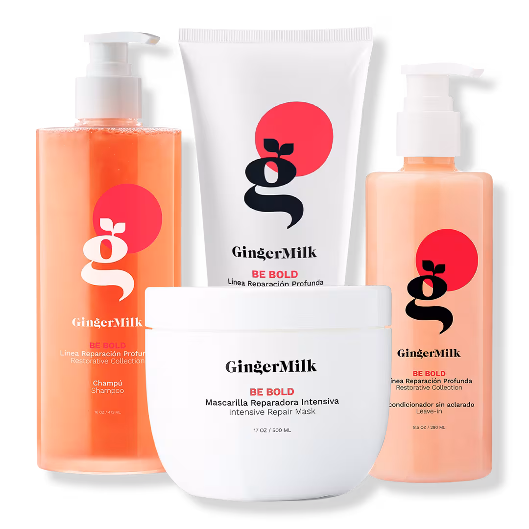 Ginger Milk  Intensive Hair Repair Kit for Damaged Hair with Argan Oil & Biotin, 4-Piece